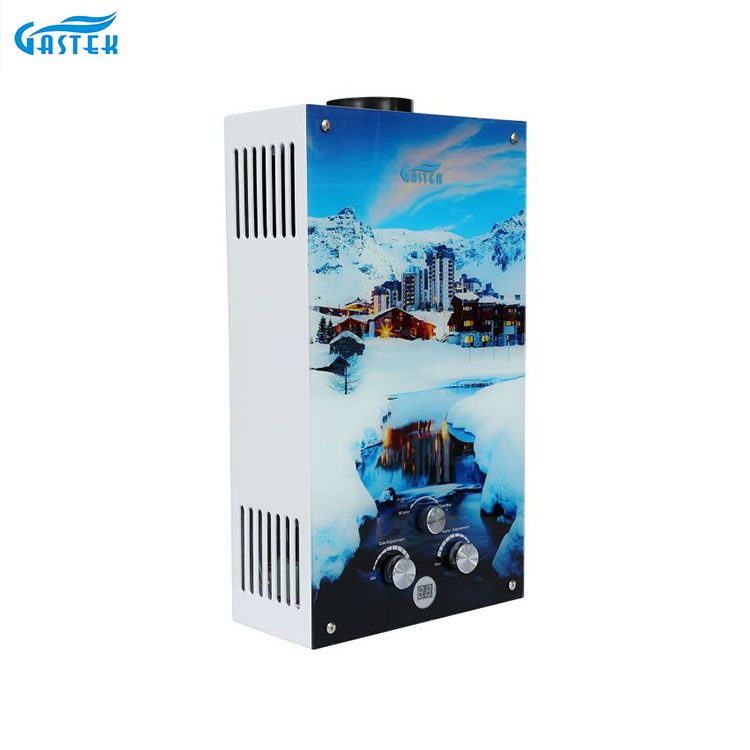 Glass Panel Flue Type Home Appliance Gas Geyser para sa Shower Bathing